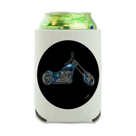 

Chopper Motorcycle Blue Eagle Bike Can Cooler - Drink Sleeve Hugger Collapsible Insulator - Beverage Insulated Holder