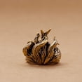 thumbnail image 5 of Jiibva Brass Fox Statue Seven/Nine Tailed Fox Miniature Figurines Desk Ornament Mini Copper Animal Sculpture Home Decor, 5 of 7