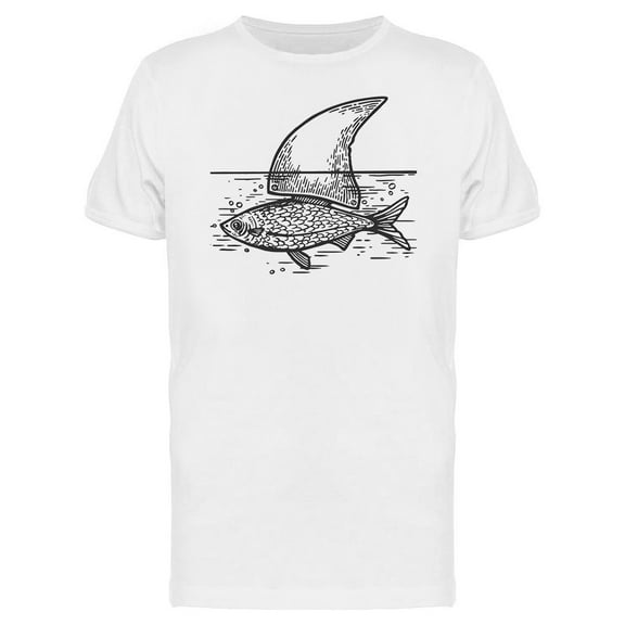 Fish With Shark Fake Fin Tee Men's -Image by Shutterstock