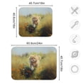 thumbnail image 3 of Cat in Grass Flowers Dish Drying Mat Dish Drainer Rack Mats Water Absorbent Non-Slip Easy Clean Heat Resistant for Kitchen Counter, 3 of 8