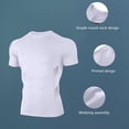 thumbnail image 3 of SeCaotees Men's Short‑Sleeve Muscle Tee Raglan Seam Crew Neck Stretchy Fabric Slim Fit Lightweight Breathable For Workout Gym Daily Tops White,S, 3 of 8