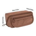 thumbnail image 2 of Large Capacity Minimalist Pencil Case - Japanese & Korean Style Multi-Layer Water-Resistant Cloth Organizer, Durable Pen Container with Zipper Closure, Multiple Compartments & Pocket, Coffee, 2 of 5