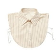 thumbnail image 3 of Red Christmas Striped Detachable Half High Collar Shirt Accessory for Holiday Fashion, 3 of 7