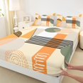 thumbnail image 3 of Homewish Minimalist Geometric 4pcs Bed Sheets for Teens Boys Girls,Abstract Stripes King Sheets,Vintage Aesthetic Super Cozy Sheet Set,Lightweight Room Decor, 3 of 7