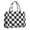 Black and White Checkered Pattern, variant on Black and White Checkered Pattern Tote Bag, Travel Tote Purse with Interior Pockets & Top Handle, Large Capacity Gifts for Work Shopping Travel,15.7 X 5.1 X 13 Inches
