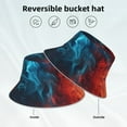 thumbnail image 2 of Balery Red And Blue Fire Sombreros para el sol para hombre y mujer, sombrero de pescador con UPF 50+, 2 of 6
