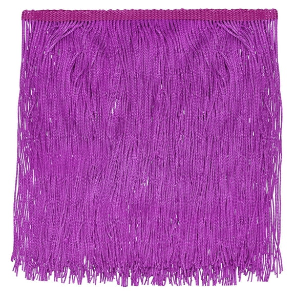 5 Yards 8 Inch Chainette Fringe Trim Tassel Sewing Trim for DIY Sewing CraftsShade Decoration, Purple