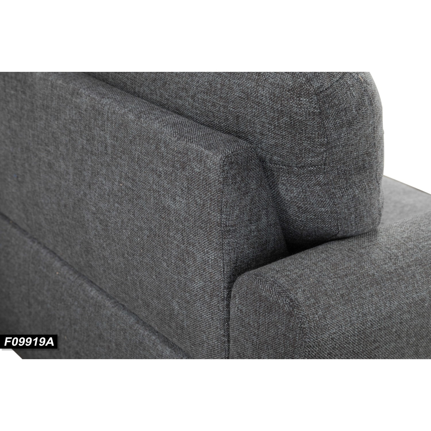 Hommoo 4-Seat Linen Sectional Sofa Sets, L Shaped Flippable Backrest Sectional Couches and Sofas, Modern Living Room Furniture Sets, 15' Back Height, Grey(No Ottoman)