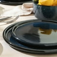 thumbnail image 4 of Stone Lain Eden 4-Piece Dinner Plate Set Stoneware, Dark Blue, 4 of 6