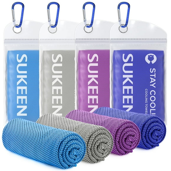 Paquete de 4 toallas refrescantes Sukeen de 40 x 30 cm para yoga, deporte, gimnasio y más