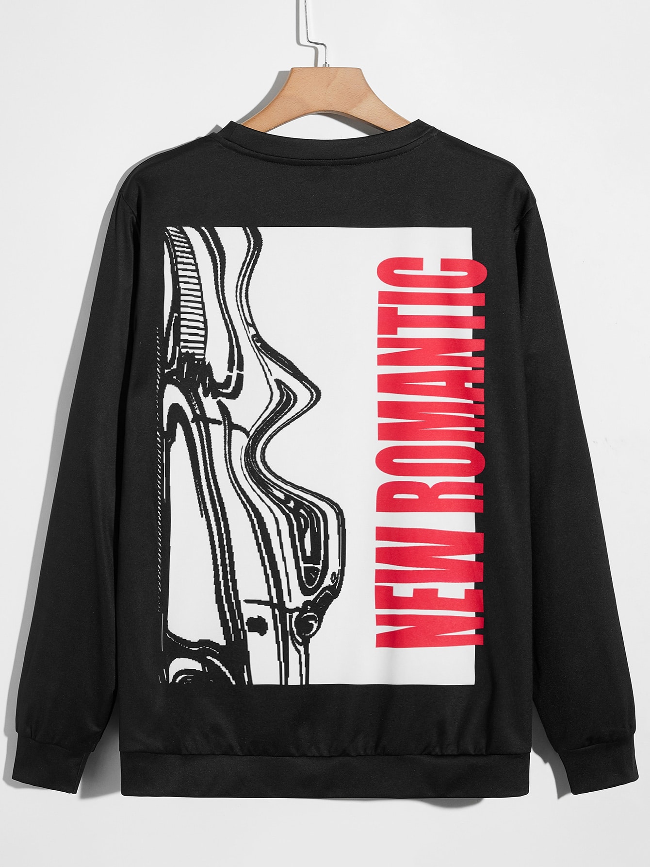 men letter graphic sweatshirt