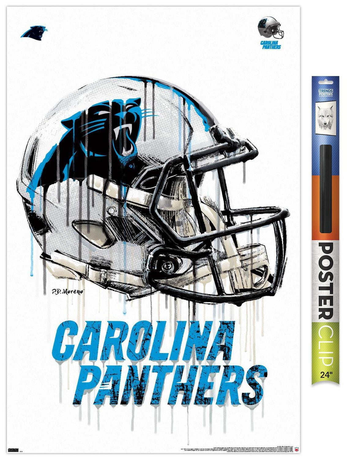 NFL Carolina Panthers - Drip Helmet 20 Wall Poster