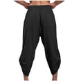 thumbnail image 4 of Birdeem Mens Fashion Casual Solid Color Pockets Elastic Rope Pants Sports Fitness Pants, 4 of 6