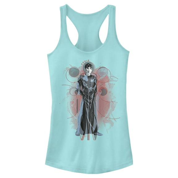 Junior's Marvel Eternals Druig Sketch  Racerback Tank Top Cancun Large