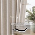 thumbnail image 4 of Juego de cortinas Guken Sand Linen Blackout, 160 cm de longitud, 2 paneles, 4 of 7