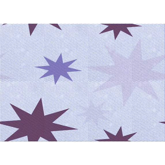 Ahgly Company Indoor Rectangle Patterned Lavender Blue Area Rugs, 7' x 9'