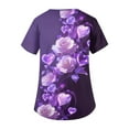 thumbnail image 5 of Valentine's Day Womens Scrub Top Cute Heart Print Short Sleeve Nurse Working Uniforms Valentine's Day Soft Stretchy Holiday Scrub T Shirts, 5 of 5