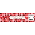 thumbnail image 2 of 100 Mosaic Crimson Red Wedding Water Bottle Labels Engagement Party Special Occasion, 2 of 4