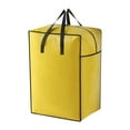 thumbnail image 2 of Uandlove Extra Large Storage Bags with Handles, Zippered Clothes Blanket Storage Organizer for Moving Travel Dorm, Foldable Sturdy Fabric, Yellow, 80x52x41cm, 2 of 6