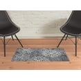 thumbnail image 2 of HomeRoots 486923 2 x 3 ft. Medallion Power Loom Stain Resistant Rectangular Area Rug, Slate & Gray, 2 of 5