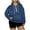 Blue, variant on ZUKMRJPC Hoodies for Women Half Zip Solid Color Oversized Hooded Sweatshirts Fleece Lined Drawstring Casual Pullover Tops with Pocket