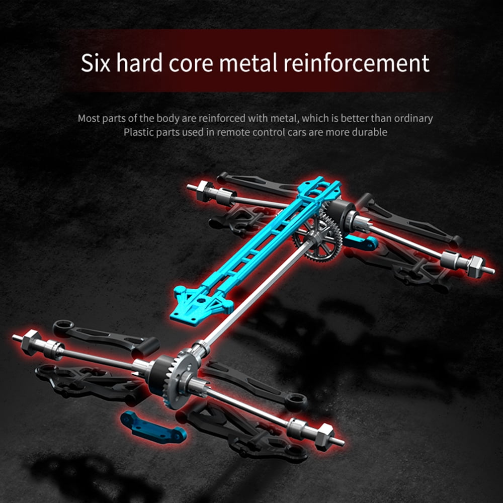 Teeggi 1/16 Fast RC Cars for Adults, Max 45mph Remote Control Car, Brushless Motor Electric Off Road RC Truck, 4WD High Speed Drift RC Car with 3 Lipo Batteries