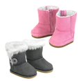thumbnail image 1 of Juego De Botas De Gamuza Sintética Para Muñeca De 18" De Sophia En Rosa Y Gris, 1 of 4