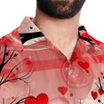 thumbnail image 5 of Valentine's Day Love Men's Short Sleeve Printed Button Down Beach Shirt Casual Summer Unisex Tops with Spread Collar, 5 of 6