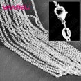 thumbnail image 1 of 10PCS Wholesale Pure 925 Sterling Silver Charm Link Chain Necklace Jewelry with Strong Smooth Lobster Clasps 16-30 Inches, 1 of 5
