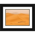 thumbnail image 1 of Mirica, Dan 18x13 Black Ornate Wood Framed with Double Matting Museum Art Print Titled - Camels caravan in Sahara, 1 of 4