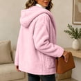 thumbnail image 6 of Liuinsasek Womens Loose Fuzzy Outerwear Solid Color Fashionable Hooded Warm Long-Sleeved Fleece Fluffy Jacket with Pockets for Winter, 6 of 9