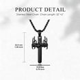 thumbnail image 6 of Fish Hook Necklace for Men 925 Sterling Silver Antler Duck Necklaces Antler Fish Hook Hunting Jewelry Gifts for Father, 6 of 7