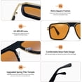 thumbnail image 5 of Gafas de sol de aviador cuadradas para mujer y hombre, gafas de sol de aviador retro, 5 of 5