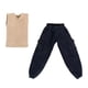 thumbnail image 2 of 2 piezas 1/12 suéter masculino chaleco y pantalones, ropa en miniatura para cuerpo de figuras de 6 pulgadas, accesorios de modelo de muñeca, 2 of 9