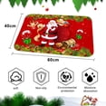 thumbnail image 2 of Alfombra de baño con renos para Navidad, elegante alfombra de bienvenida decorativa con temática navideña, suave y acogedora, antideslizante y muy absorbente, alfombra de baño de espuma viscoelástica, 2 of 5