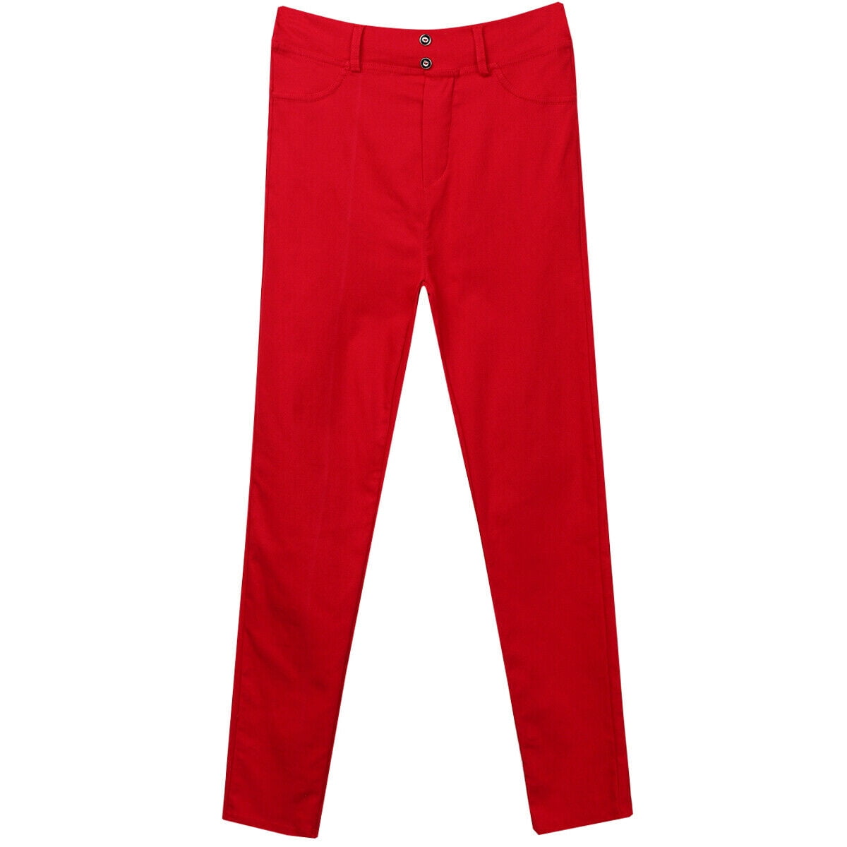 red high waisted jeggings