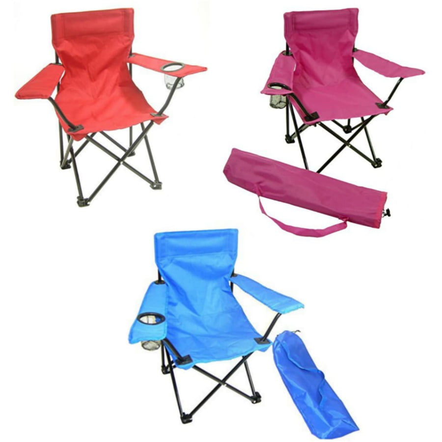 Redmon Kids Folding Camp Chair of Pink and Red