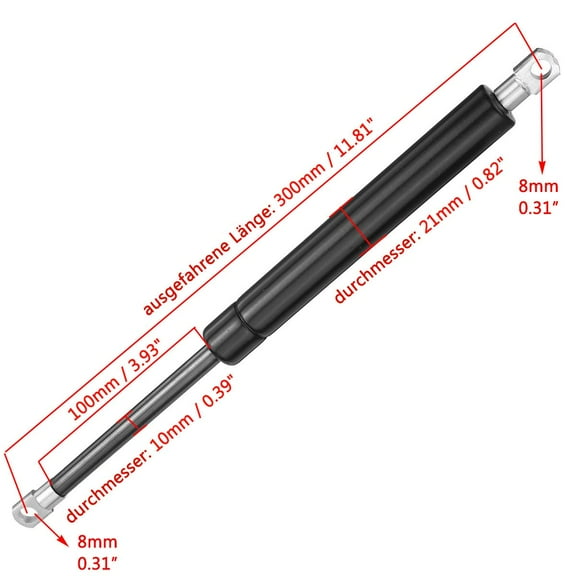 300mm 350N Universal Car Gas Strut Bars Gas Spring Hood Support Rod Shock Lift for RV Bed Window Bus Caravans