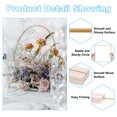 thumbnail image 4 of Uxcell aro floral metálico de 10 pulgadas con soporte, 6 piezas de anillo de atrapasueños cuadrado de macramé para centro de mesa de fiesta, dorado, 4 of 7