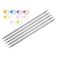 thumbnail image 1 of Uxcell 5Pcs US 9(5.5mm) Aguja de Tejer de Punta Doble con 10 Marcadores de Puntos para Proyectos Hechos a Mano, 1 of 5