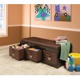 thumbnail image 3 of Banc de Rangement avec Coussin et Trois Bacs - Espresso w/Espresso, 3 of 5