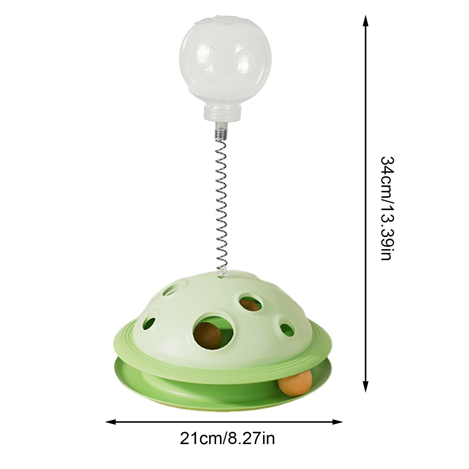 tasrioml Interactive Cat Treats Dispenser Toy Leaking Food Ball Pet Feeder Toy Puzzle Pet Slow Feeder with Ball Track for Indoor Cats Dogs