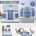 thumbnail image 6 of DAKIMOE Travel Duffle Bag for Women Men, Weekender Bags Carry on Gym Bag with Wet Pocket/Adjustable Strap/Shoe Compartment, Foldable Waterproof Overnight Tote Bag for Plane Sports Dance, Haze Blue, 6 of 9