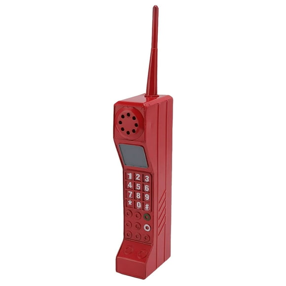 Miangastore Retro Mobile Phone Model Red Iron 1Set 12.6x2.75in
