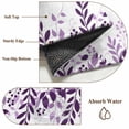 thumbnail image 6 of Round Rugs 3 Ft, Purple Spring Botanical Non Slip Area Rugs for Kitchen Bedroom Entryway, Weeping Eucalyptus Butterfly Washable Carpet Runner Rug Floor Mats for Bedroom Home Decor, 6 of 8