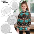 thumbnail image 6 of Xoenoiee Geometric Navajo Ethnic Tribe Print Long Hoodies for Teen Girls Active Pullover Sweatshirts Outfits Casual Sport Shirt Hooded Jumper Tunic Dress with Pocket, Size 9-10 Years, 6 of 7