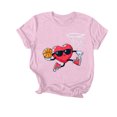 thumbnail image 2 of Lydiaunistar T-Shirt à Manches Courtes Imprimé pour Femmes Grande Taille Printemps Col Rond, Design Humoristique Vintage, Léger Extensible Décontracté Quotidien Fête Rose, 2 of 3