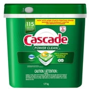 Cascade Power Clean Détergent pour lave-vaisselle Parfum frais ActionPacs 115 pièces par Dawn Grease Fighting Power 1,77 kg