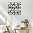 thumbnail image 3 of Blue Dog Paw Print Wooden Wall Clock Silent Non Ticking, Vintage Farmhouse Rustic Wooden Grain Square Wall Clocks Battery Operated, Decor Clock for Home Office, Living Room, Kitchen, 10 Inch, 3 of 9