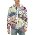 thumbnail image 2 of Rick And Morty Zip Up Hoodies Unisex Realistic 3D Print Sweatshirt Long Sleeve Hooded Jacket Coat 5XL, 2 of 8